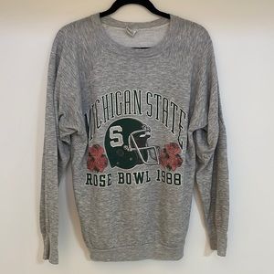 Michigan State Rose Bowl 1988 vintage sweater in grey, oversized fit